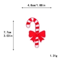Embroidered candy cane Christmas patch with red and white stripes and a bow tie - 4.8x7.7cm / 11161-Bowtie Candy Cane