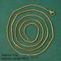 Golden box chain necklace, 69cm length and 0.2cm width with a lobster clasp closure - 70cm Box Chain (X3276)