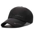 Quick-dry black baseball cap with grey KAIRUI printed logo and six-panel construction - Black (KAIRUI)