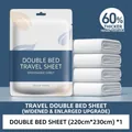 Sábana desechable blanca gruesa para camas dobles, ropa de viaje 220x230cm - Sábana doble / 220*230cm