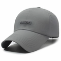 Cappellino sportivo grigio scuro a seccaggio rapido con fori laser e ricamo - Regolabile / grigio scuro