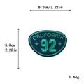 Navy blue California 92 military style embroidered patch with green border and stars - GZ-0008 (CALIFORNIA 92)
