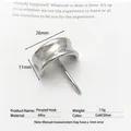 Minimalistische silberne Legierung Pferdeschwanz-Haken Haarspange mit Schnalle - Halbkreis-Stil / Silber