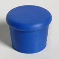 Food-grade soft silicone beer and wine bottle stopper cap in solid blue color finish - Blue