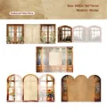 Adesivi per finestre retrò Ambered Folio Pane per scrapbooking con motivi floreali vintage - Entro 105x75mm (10 Fogli) / Foglio Ambrato