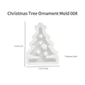 Moule en silicone en forme de sapin de Noël avec relief d'étoile, outil DIY 13cm - Noël arbre / Blanc Translucide