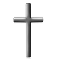 Pendentif croix minimaliste de 45 mm en acier inoxydable avec finition noire élégante - Pendentif Uniquement (Sans Chaîne) / Noir