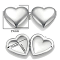 Vintage heart locket pendant with embossed floral pattern and interior photo slot - A45-Smooth Locket