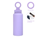 Purple 1L magnetic water bottle with integrated phone mount and booster ring - 1 L / Taro Purple