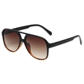 Occhiali da sole aviator con lenti marroni sfumate e montura tartarugata - Nero Leopardo Sfumato Marrone