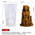 3D Forest Goddess silicone mold for handmade candles with detailed maple leaf relief - GJ-306