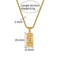 Collier en acier inoxydable plaqué or 18 carats avec pendentif tarot et chaîne torsadée - Collier Chaîne Torsadée Tarot 20x10-Or-Carpe Diem