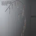 Ramo marrone di Natale con ghiaccioli trasparenti da 13 cm per decorazioni - Vite Decorativa (DL-22597)