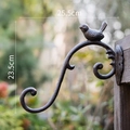 Gancio da parete vintage in ghisa marrone con uccello e design a volute - Supporto a Sospensione Uccellino 6876