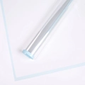 Transparent waterproof flower wrapping paper with elegant light blue decorative borders - Favorite OPP - Moonlight Blue