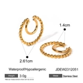 Ear cuff a doppio strato intrecciato in acciaio inossidabile placcato oro 18k - Oro