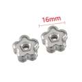 Pendentif fleur 16mm en acier inoxydable pour bijoux DIY bracelets et colliers - Forme de Fleur en Acier