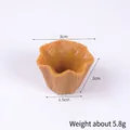 Miniature caramel waffle cone model with 3cm diameter for DIY dollhouse dessert crafts - Small Ice Cream Cup