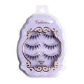 3 pairs of N07 natural crisscross false eyelashes with clear stems and black fiber - Sharpened Style N07(磨尖3Pairs-N07)