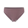 Purple ribbed cotton panties for women with breathable mid-rise seamless design - S / Dark Purple