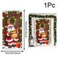 Dettaglio del banner natalizio con Babbo Natale e dimensioni 75x150cm per decorazione - 75x150cm / Babbo Natale Nero