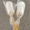 Confezione da 2 spazzole da bagno in luffa con manico lungo in legno naturale - Spazzola in Luffa da 10cm con Manico Lungo da 37cm Con Confezione OPP