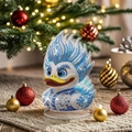 DIY acrylic diamond art ornament featuring a blue cartoon duck on a clear stand - Cartoon Duck (Style 1)