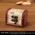 Vintage nautical map jewelry box 6036C with antique bronze buckle, size 8x6x6cm - Map