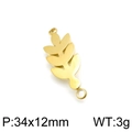 Vergulde roestvrijstalen blad tak hanger voor DIY sieraden 34x12mm 3g - Goud kleur Model A (KLJ4423-Z)