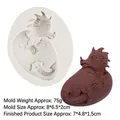 3D dinosaur egg silicone mold for DIY fondant and chocolate with 3D relief texture - Style 1-Dragon Egg (15-703) / Gray