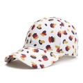 Casquette de baseball blanche avec imprimé graffiti artistique et motifs abstraits - Taille unique / Dégradé Rouge Jaune
