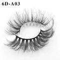 Dramatic 6D layered voluminous faux mink eyelashes with curly texture style 6D-A03 - Thick Curled 3D Style(6D-A03)