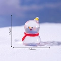 Miniature glass snowman figurine with red scarf and yellow hat for DIY decor, 3.5cm tall - 6# Snowman with Red Scarf