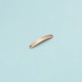 Conector rectangular curvo de oro rosa pulido espejo para joyas de bricolaje 6x35mm - Barra Larga Curva de 6*35mm / Oro rosa