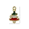 Christmas tree alloy enamel pendant with dimensions 2.1cm by 1.2cm for jewelry making - 2389 Colorful Christmas Tree