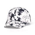 Black and white tie-dye baseball cap with tropical print and curved brim style - Black and White Tie-Dye Style (11#)