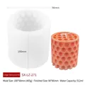 Large cylindrical honeycomb texture silicone mold for DIY orange scented candles - Large Beehive LZ-271