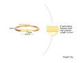 Polished gold stainless steel heart ID bracelet for girls with square chain and engravable bar - Style 1 Kids (Gold/Heart ID Plate/Box Chain)