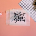 Pink EVA eyelash storage bag with white zipper and volleyball graphic print - Pattern 11-Served Volleyball