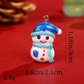 Blue snowman resin pendant with glitter finish and silver hook for DIY Christmas tree decor - Snowman with Blue Hat and Scarf Glitter