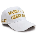 Adjustable / White + Gold Cloth Hat