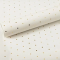 White gift wrapping paper roll with elegant gold foil polka dots for birthdays - Small Polka Dots