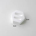 Espositore per anelli esagonale bianco con base 4cm e altezza 2cm per gioielli e foto - Porta Anelli Esagonale a Doppia Fessura