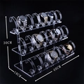 Three-tier clear acrylic watch display stand for shop counter organizers and retail storage - XL 3-Tier 24-Slot