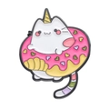 Cute unicorn cat donut enamel pin badge for cartoon clothing accessory decoration - XZ9176-Unicorn Cat Donut