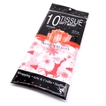 Detail view of 10-pack Christmas tissue gift wrap with red reindeer and snowflake prints - Christmas Reindeer