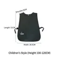 Grembiule pittura impermeabile bimbo grigio scuro con fibbie regolabili e guida taglie - Grembiule a gilet per bambini - Verde scuro (Altezza 100-120 cm)