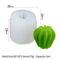 Moule en silicone en forme de cactus 3D pour bougies DIY et savon artisanal - Moule Cactus (ZW-146) / Blanc