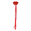 Sparkly red lips headband with long metallic tassels for Valentine's Day party outfits - Red Lips Shape Magic Wand (No. 47)
