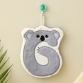 Cute grey koala hanging hand towel made of thick coral fleece for kitchen and bathroom - Lucky Bear 6